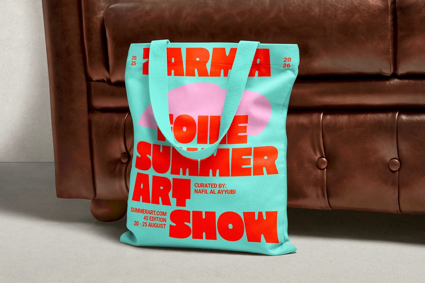 Maltique extra bold chunky sans typography screenprinted tote bag