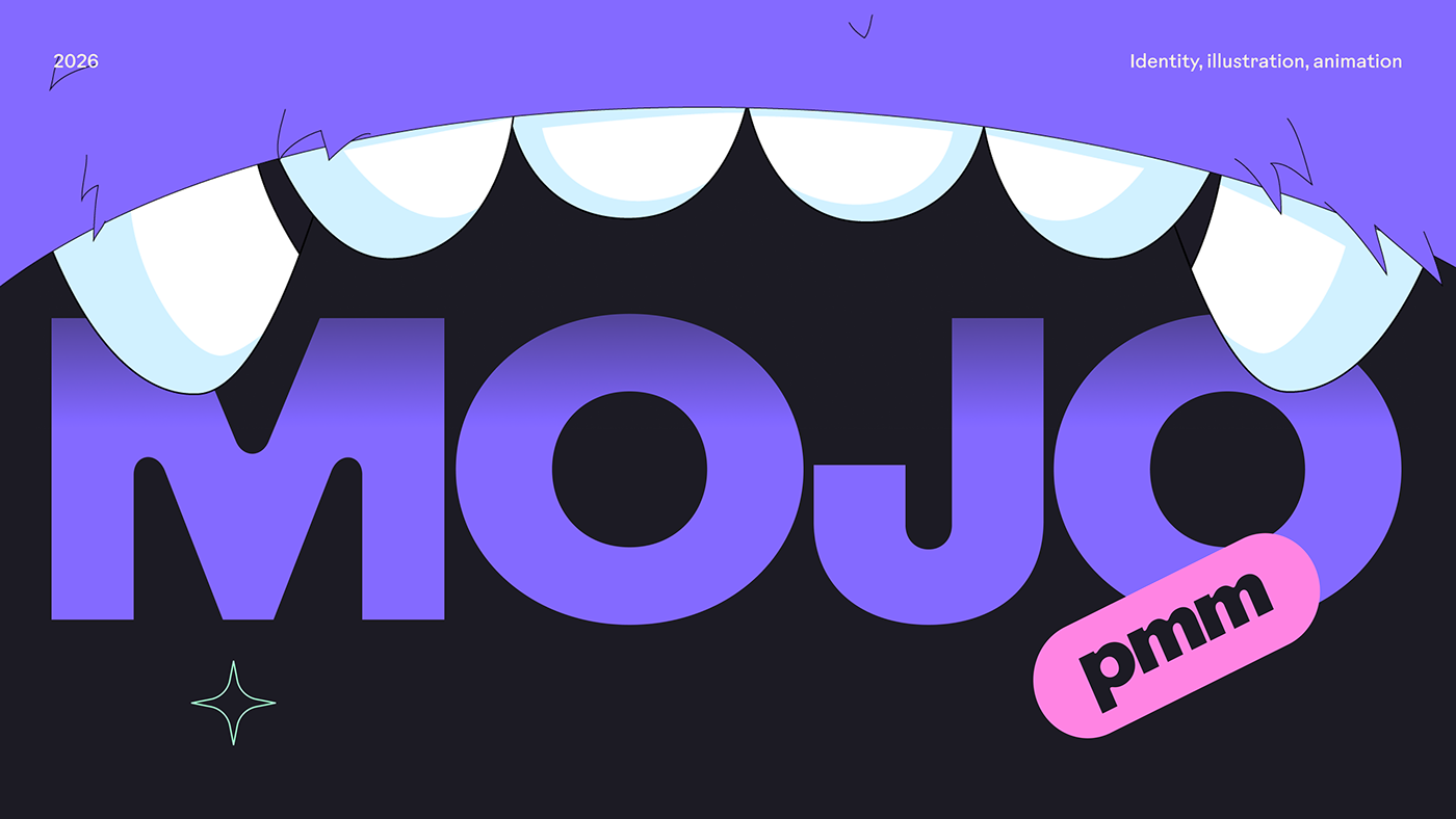 Mojo PMM SaaS mascot branding detail 1