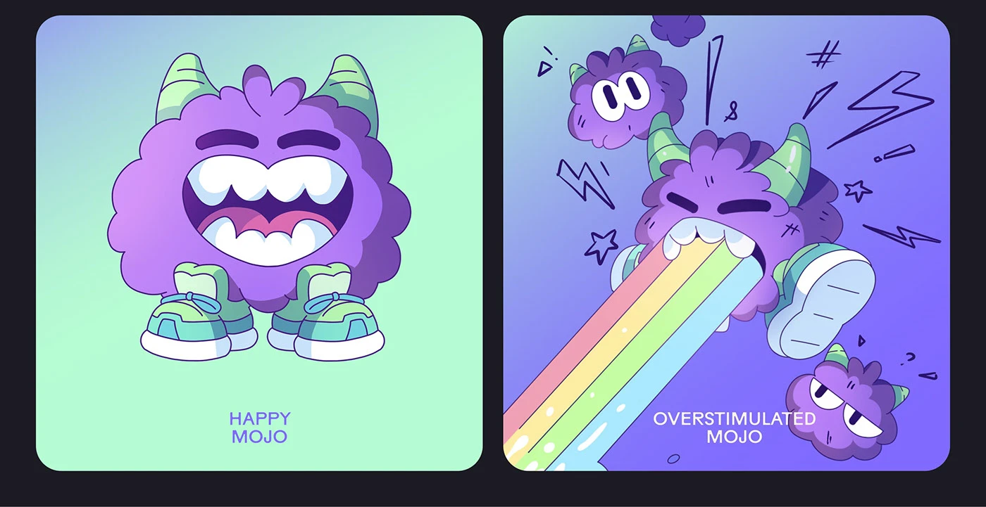 Mojo PMM SaaS mascot branding detail 9