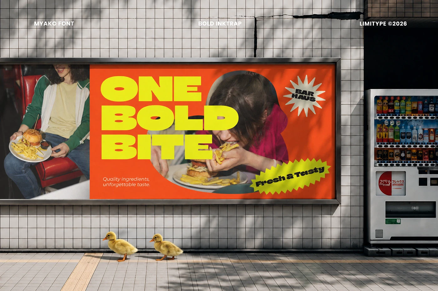 Myako Display Font Specimen and Bold Typography