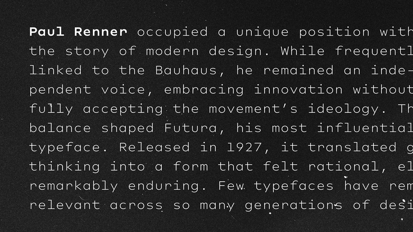 Neurath Mono Type Family typography specimen weight detail 4