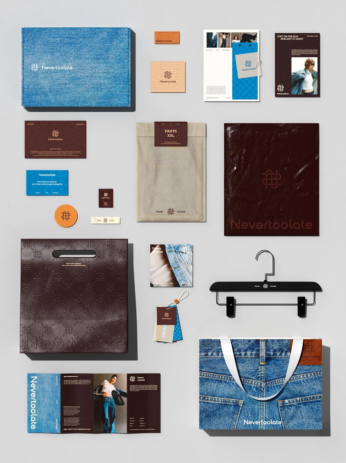 NevertoolateApparel Se corrigieron los detalles del diseño visual de la marca.