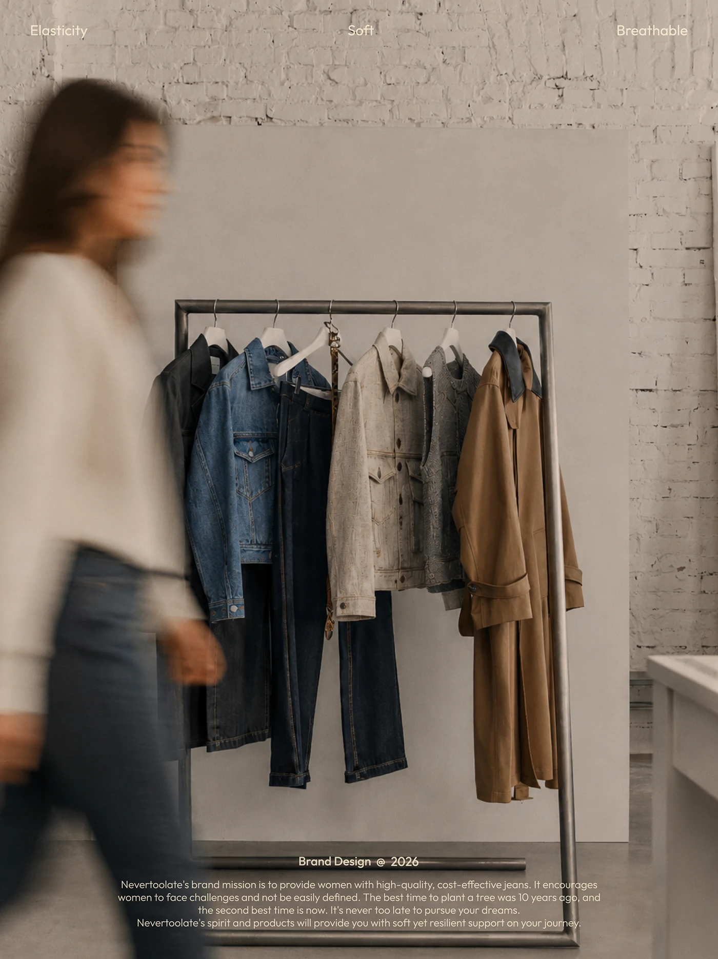 Marca de maqueta de diseño de interfaz de usuario de aplicación móvil NevertoolateApparel