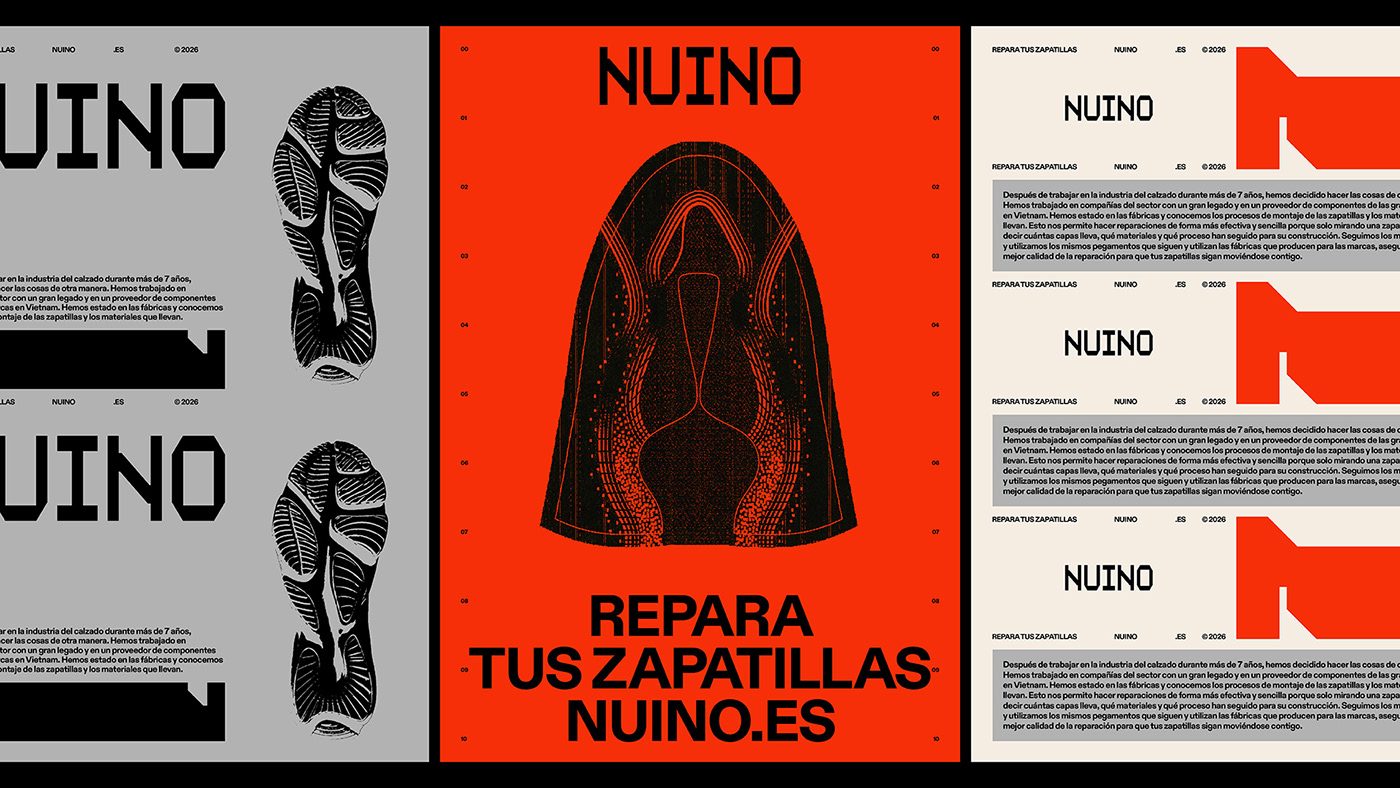 NUINO Brand Identity and Shoe Repair Workshop Design Process