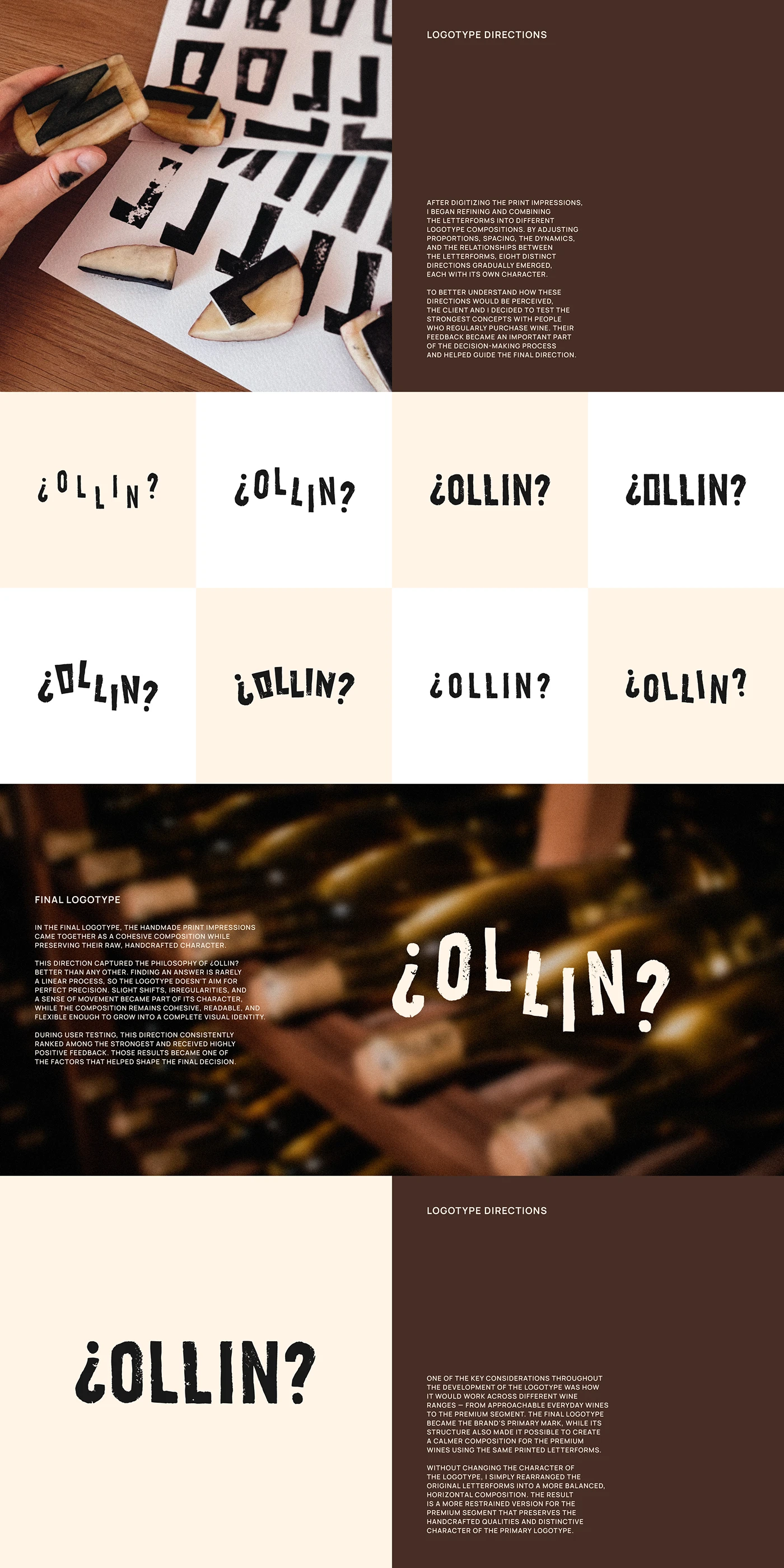 OLLIN Wine Brand Identity branding packaging detail 2