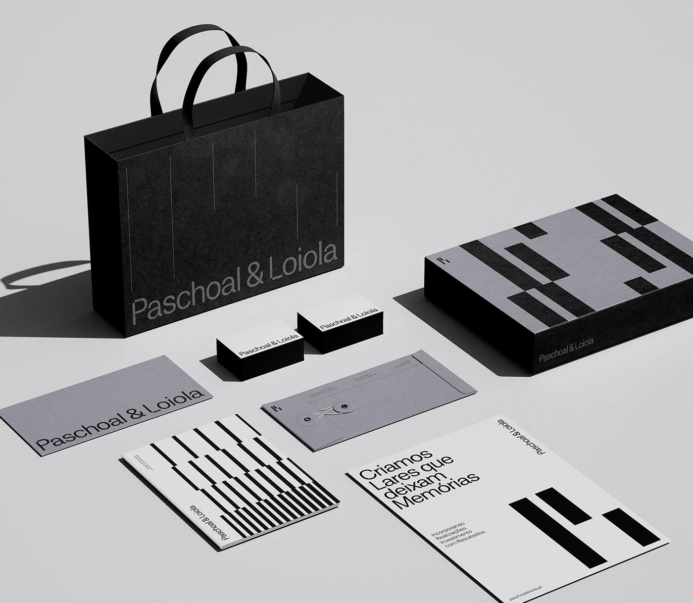 Detalles visuales fijos de la marca Paschoal & Loiola