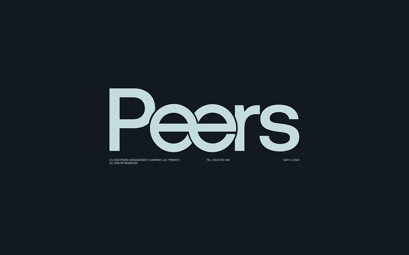 Peers Visual Identity and Modern Typography-Focused Branding Project
