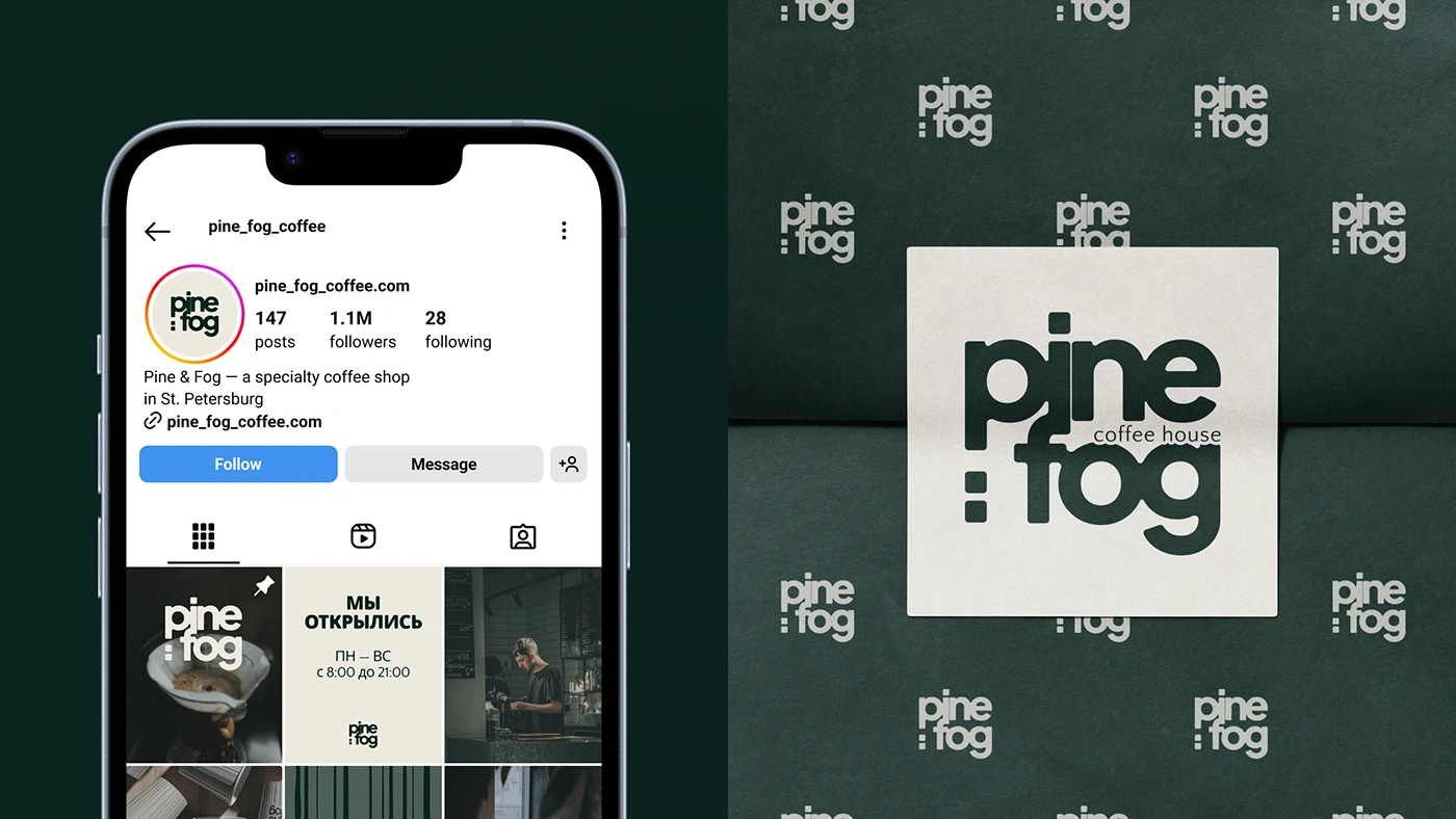 Natalia Doroshenko Designs Branding for Pine & Fog Coffee Shop