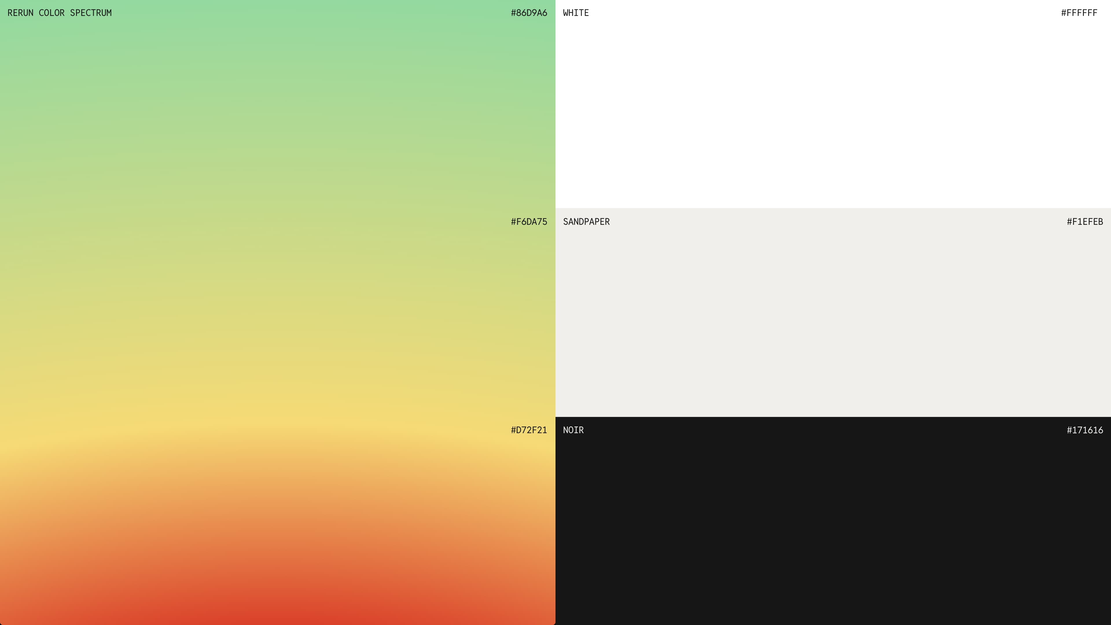 Rerun branding identity design by Studio Gruhl