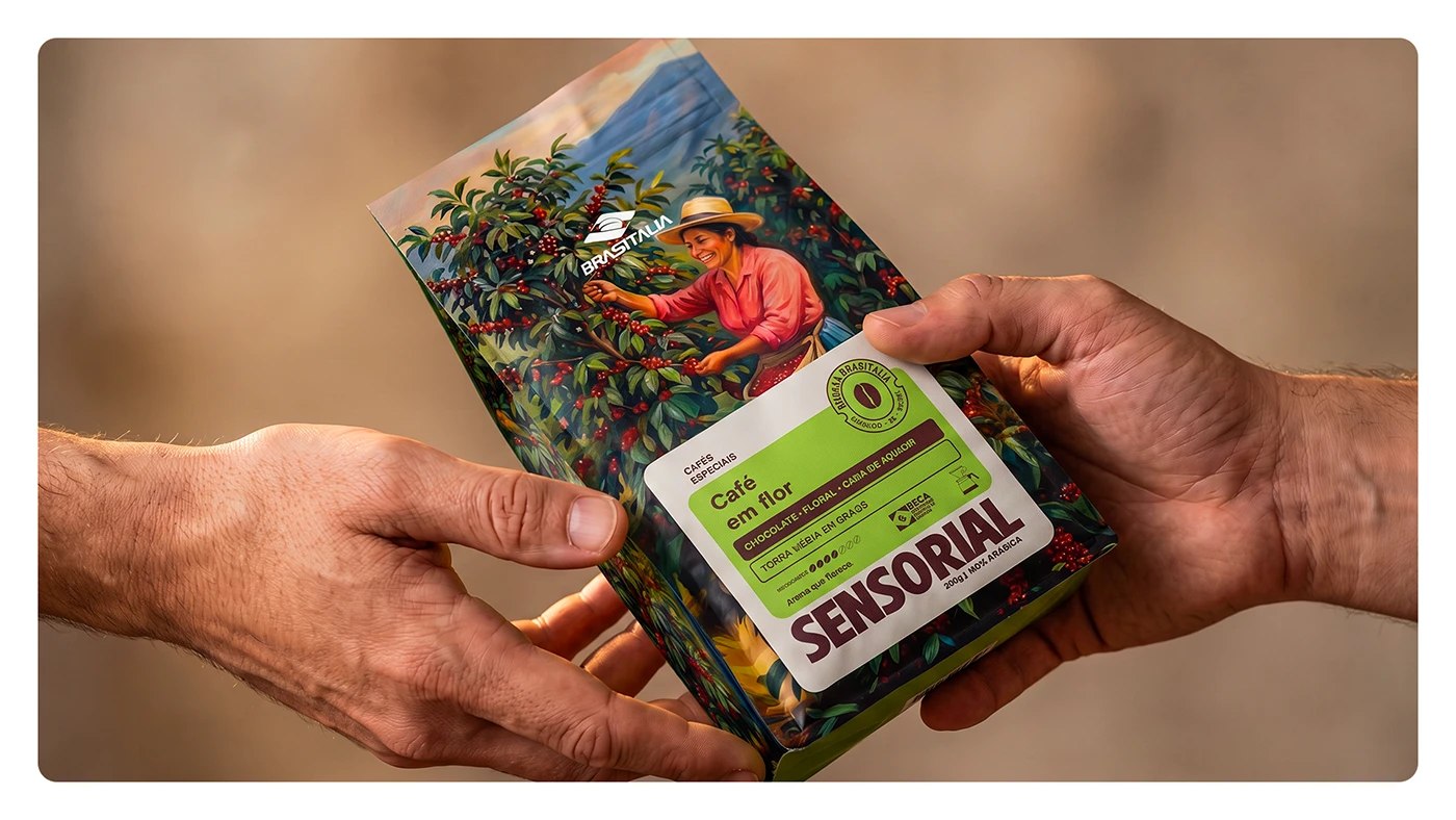 Riserva Brasitália coffee packaging tin box set