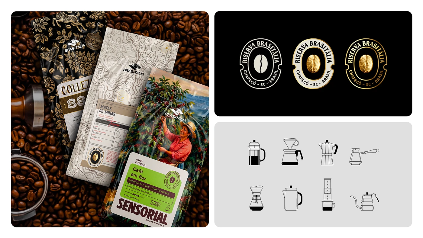 Riserva Brasitália coffee packaging wooden crate box