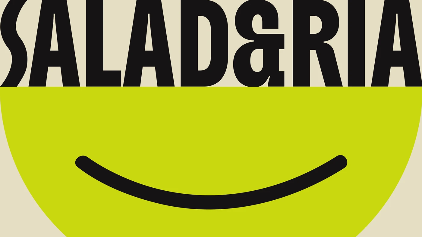 SALAD&RIA branding logo mark and smile arc icon