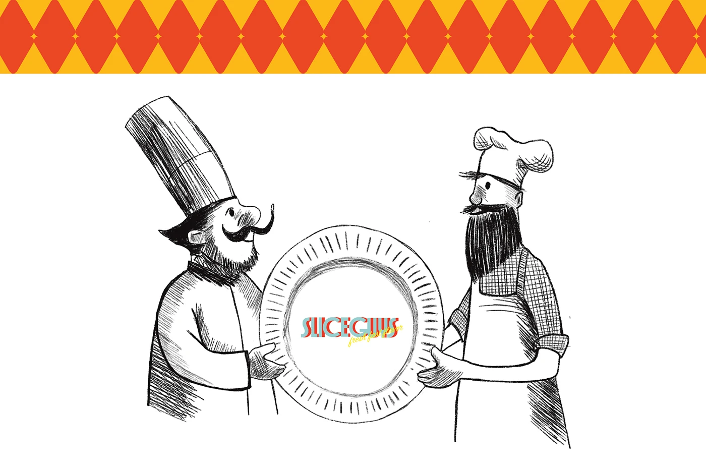 Jeanne Nazinian Designs Bold Retro Branding for Slice Guys