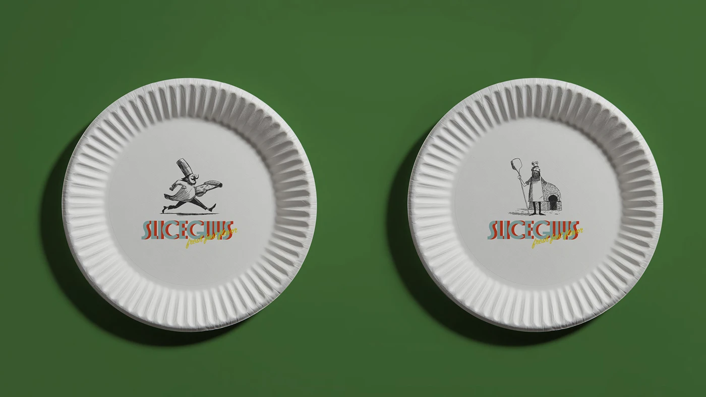 Jeanne Nazinian Designs Bold Retro Branding for Slice Guys