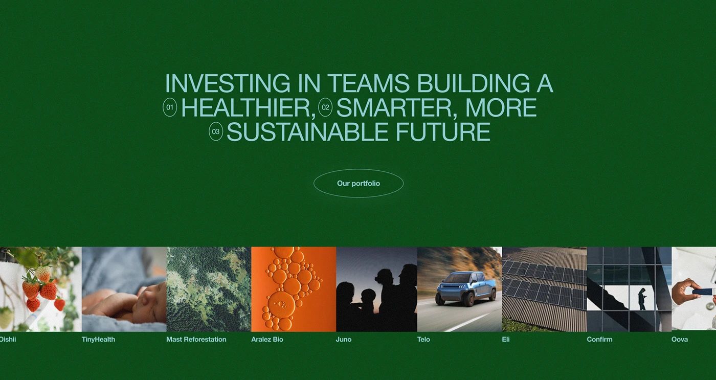 Spero Ventures branding digital web hero layout with typography grid