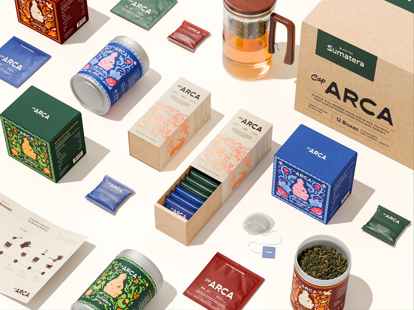 Tea Branding Identity for Teh Cap Arca