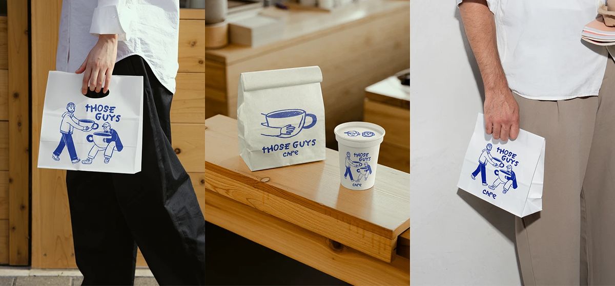 THOSE GUYS CAFE branding packaging graphics design layout