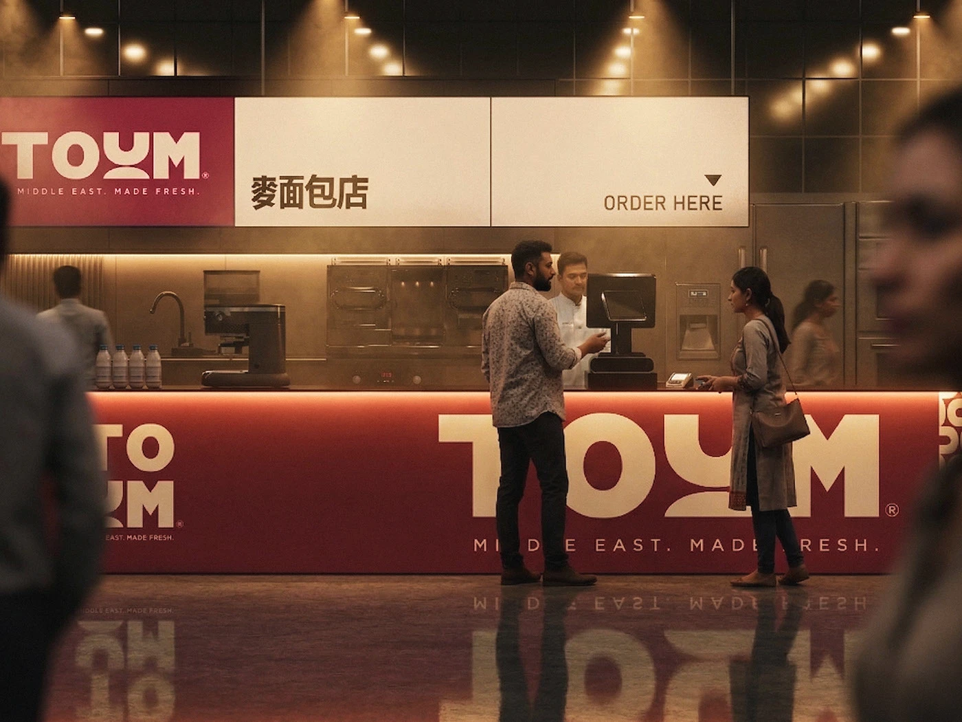 TOUM custom packaging graphics and typography details