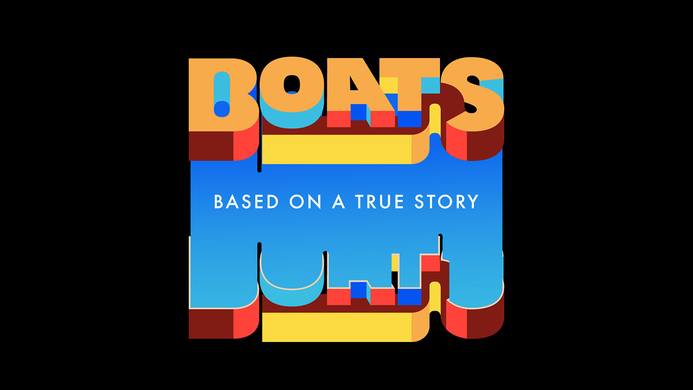 Type 1.1 block extruded 3D typography layout