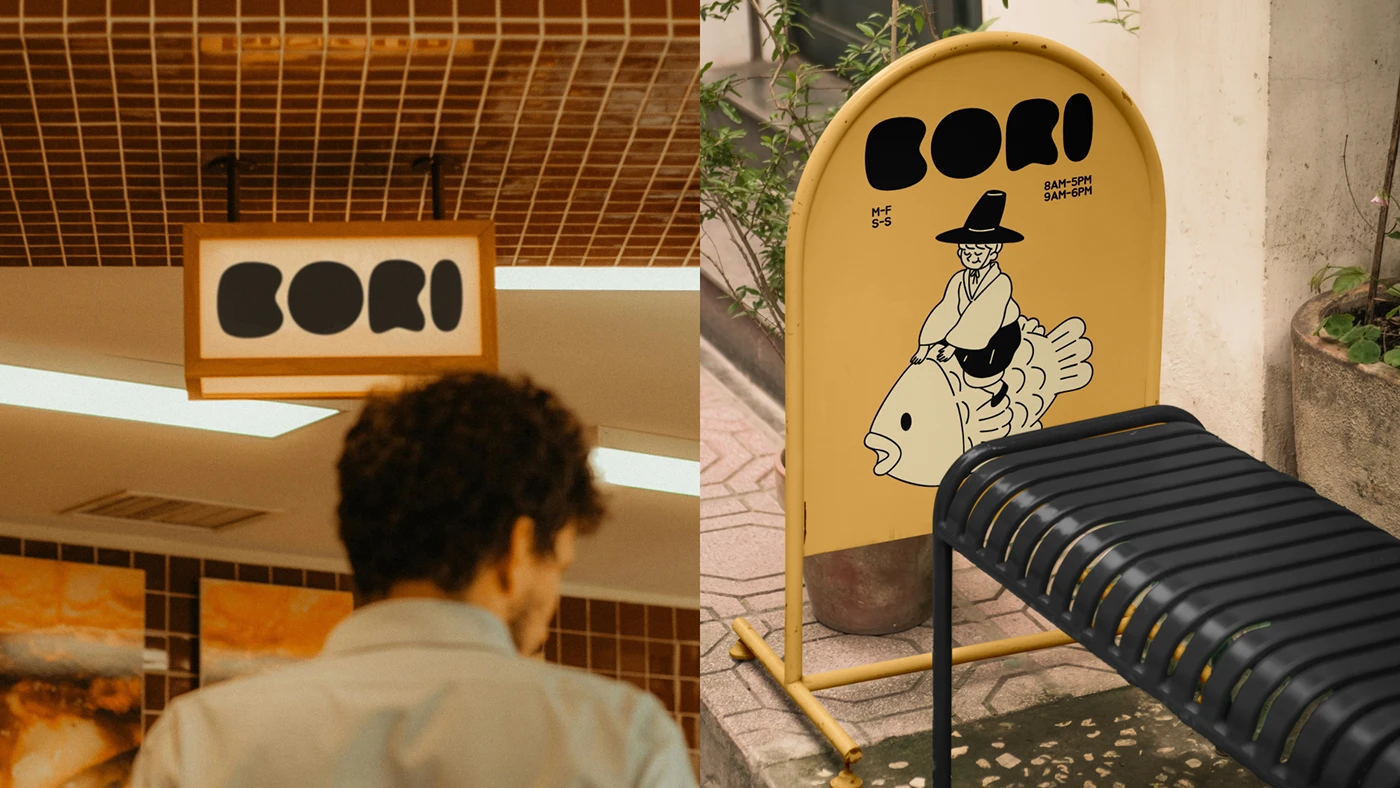Ilustraciones personalizadas de la marca Bori Cafe.