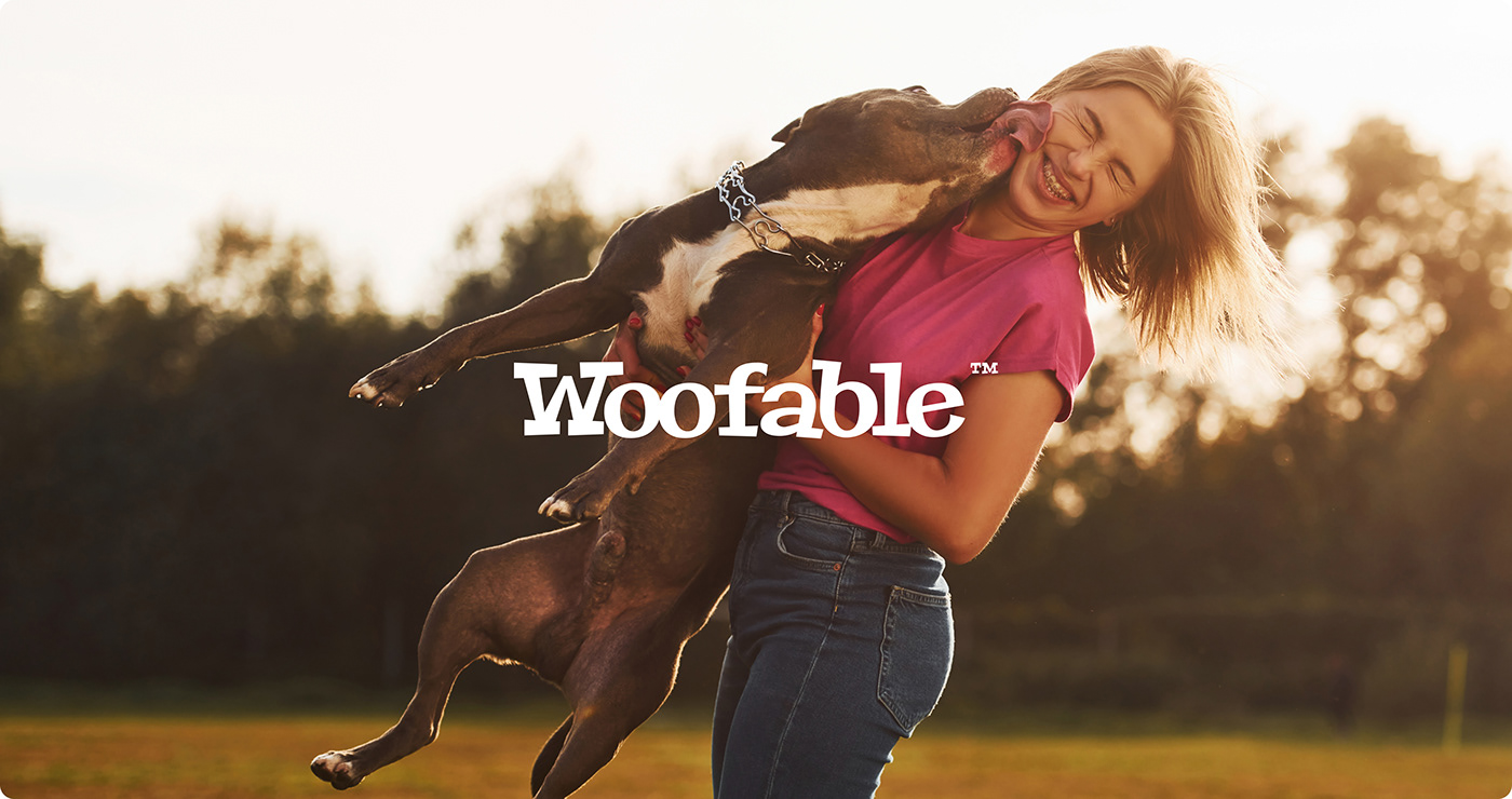 Modelo de colocación de héroe de marca Woofable