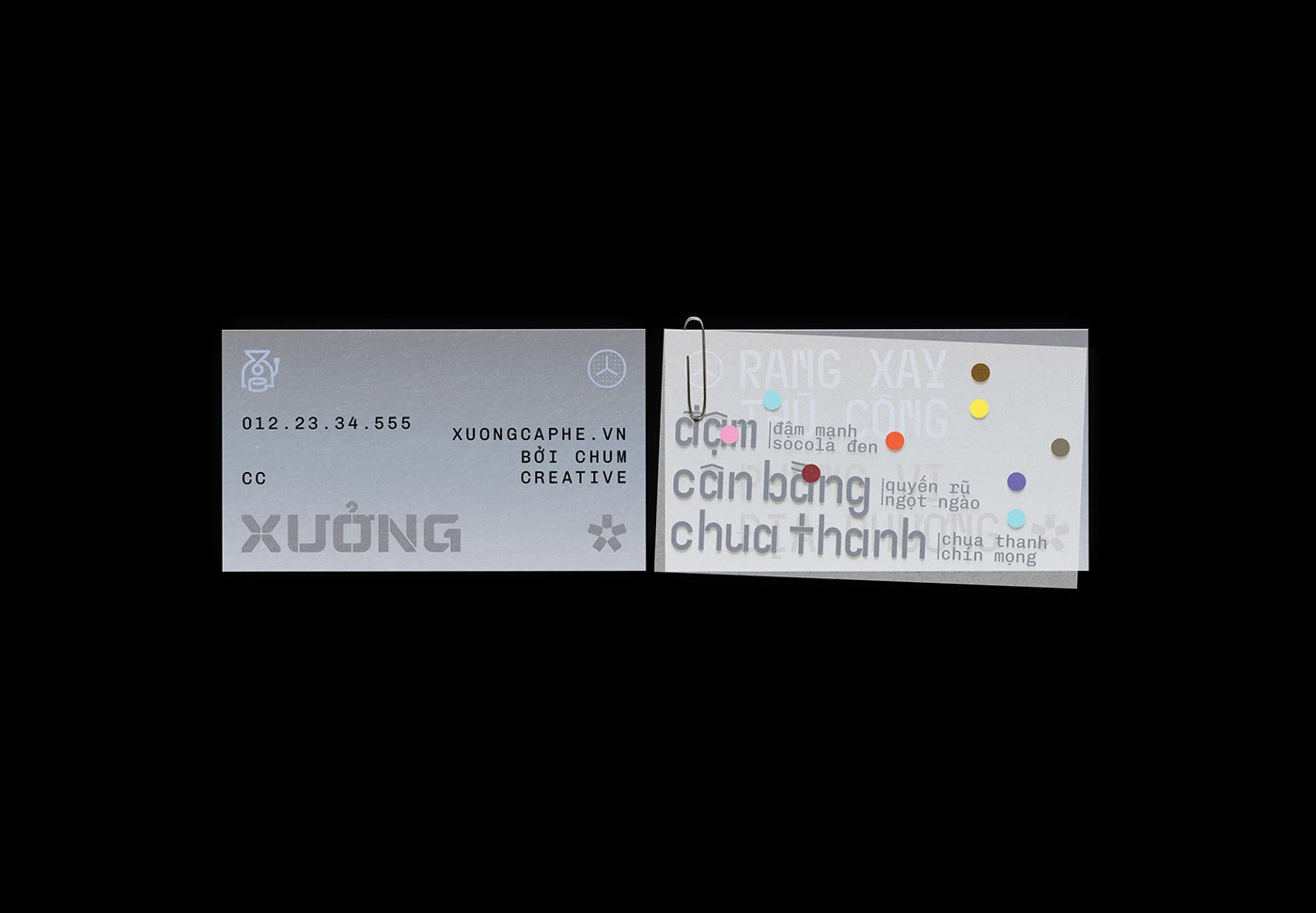 Xuong Caphe branding identity typography details