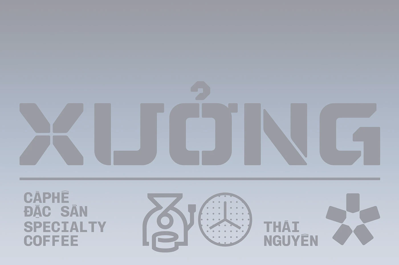 Xuong Caphe branding merchandise layout design