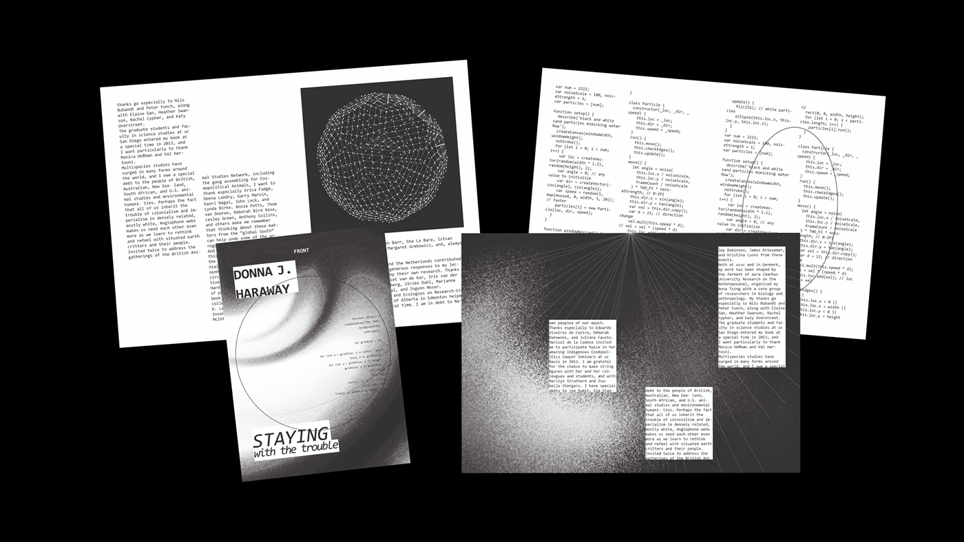 Staying with the Trouble editorial design spread 2