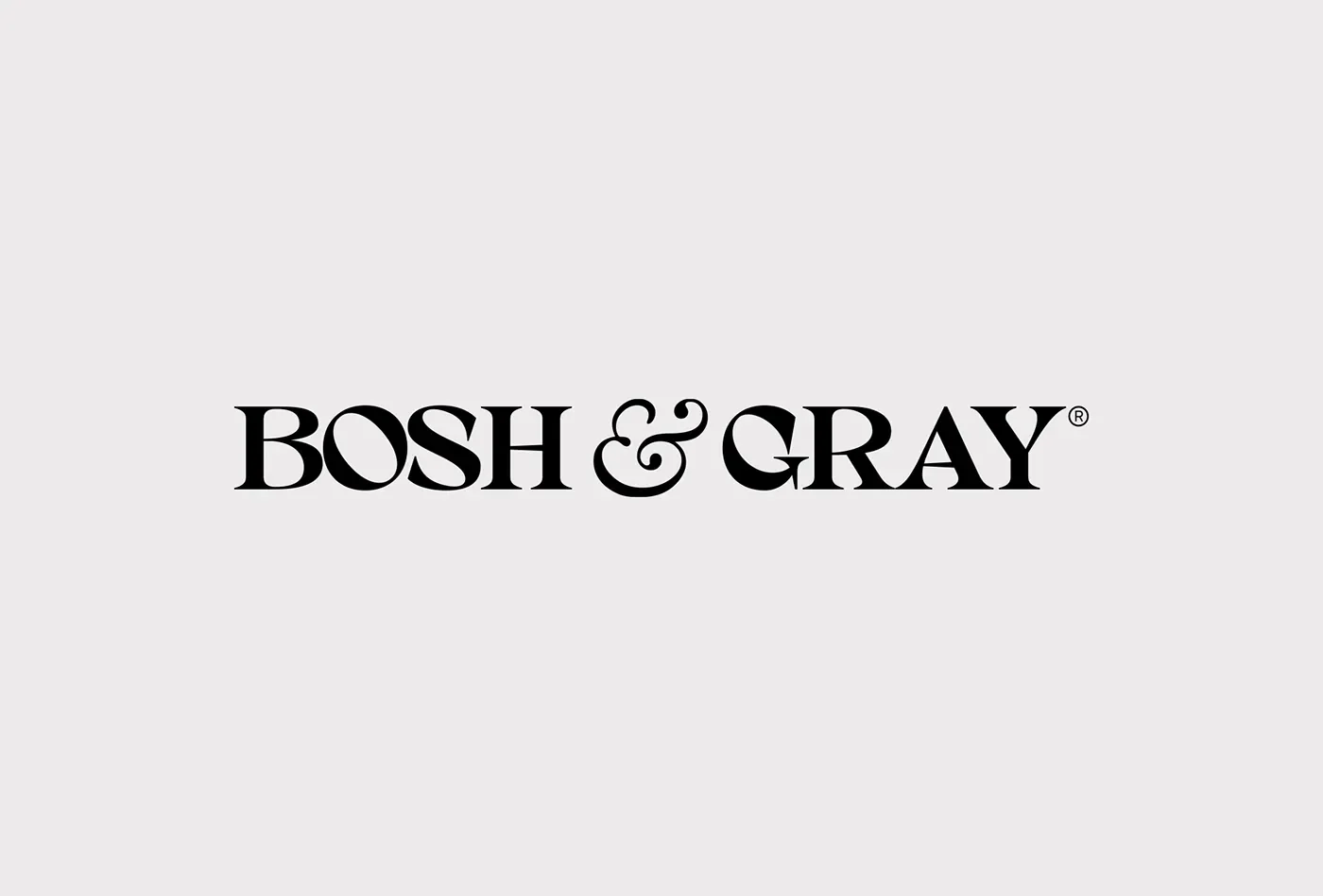 Bosh & Gray branding identity design mockup