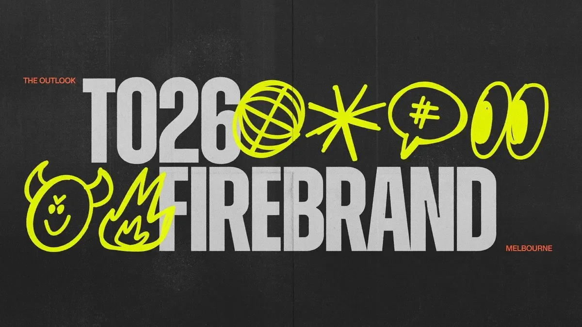 Outlook Firebrand branding hero layout mockup