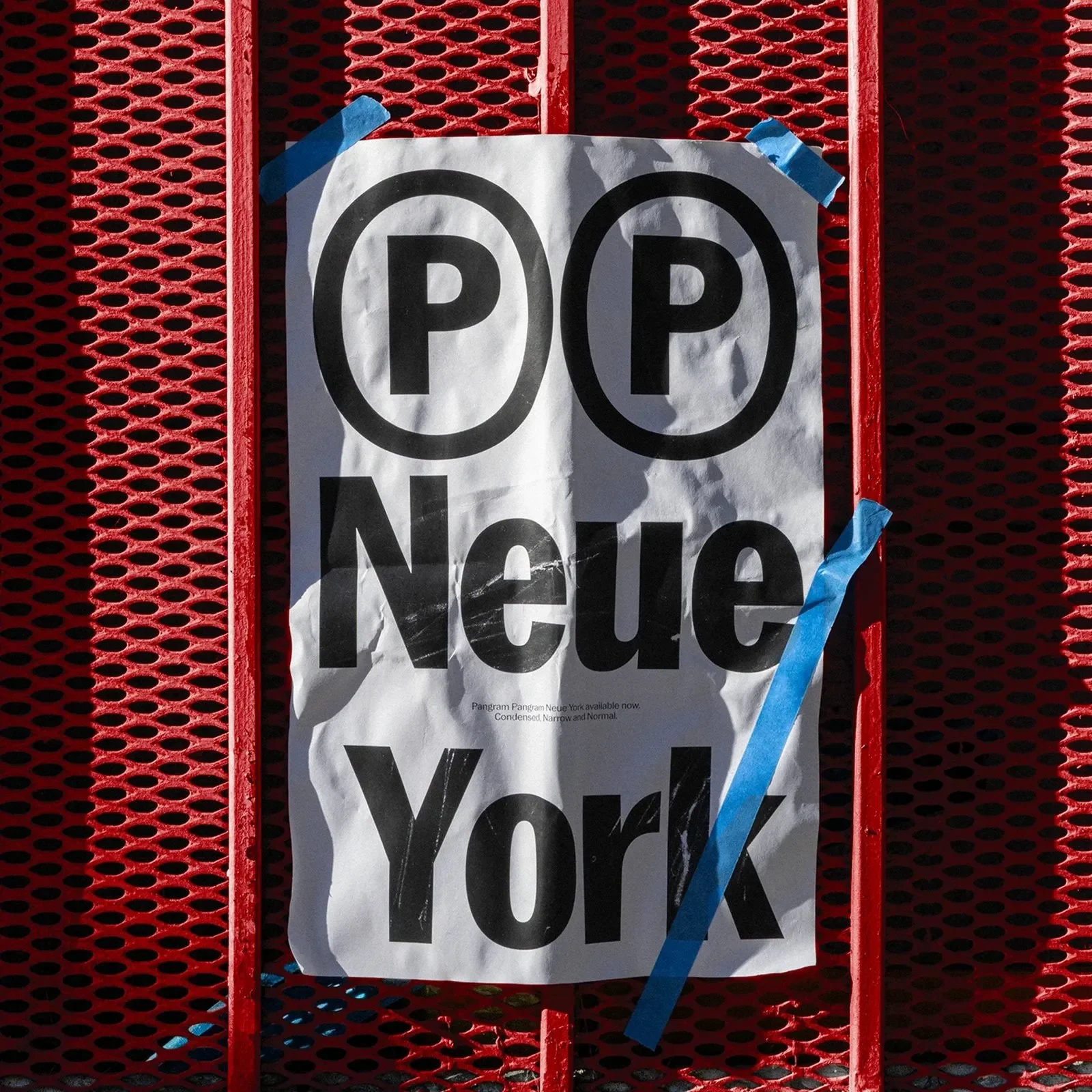 PP Neue York typeface specimen — large-scale letterforms across Normal, Narrow, and Condensed widths