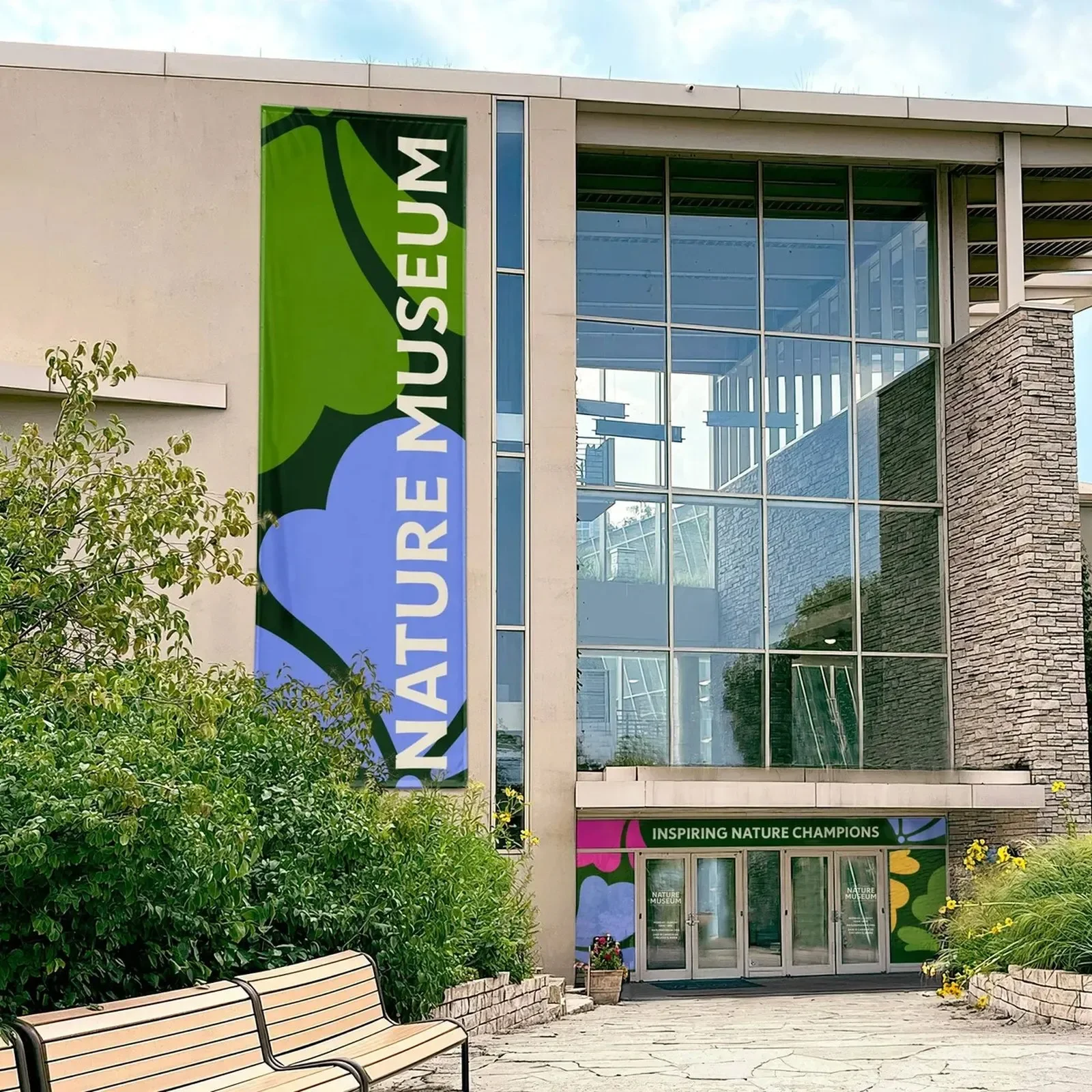 Nature Museum identity hero visual by Span