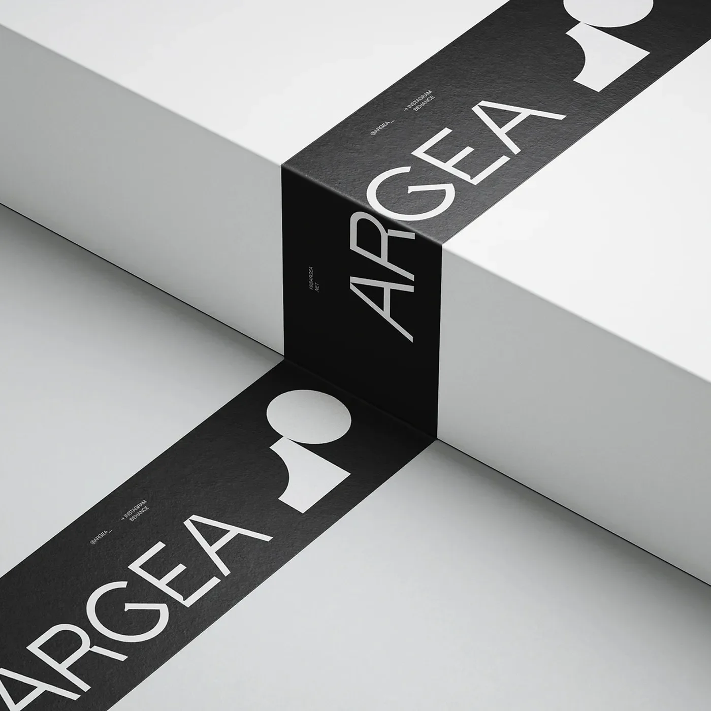 Argea brand identity design geometric logotype and custom mark by Camila Polinelli