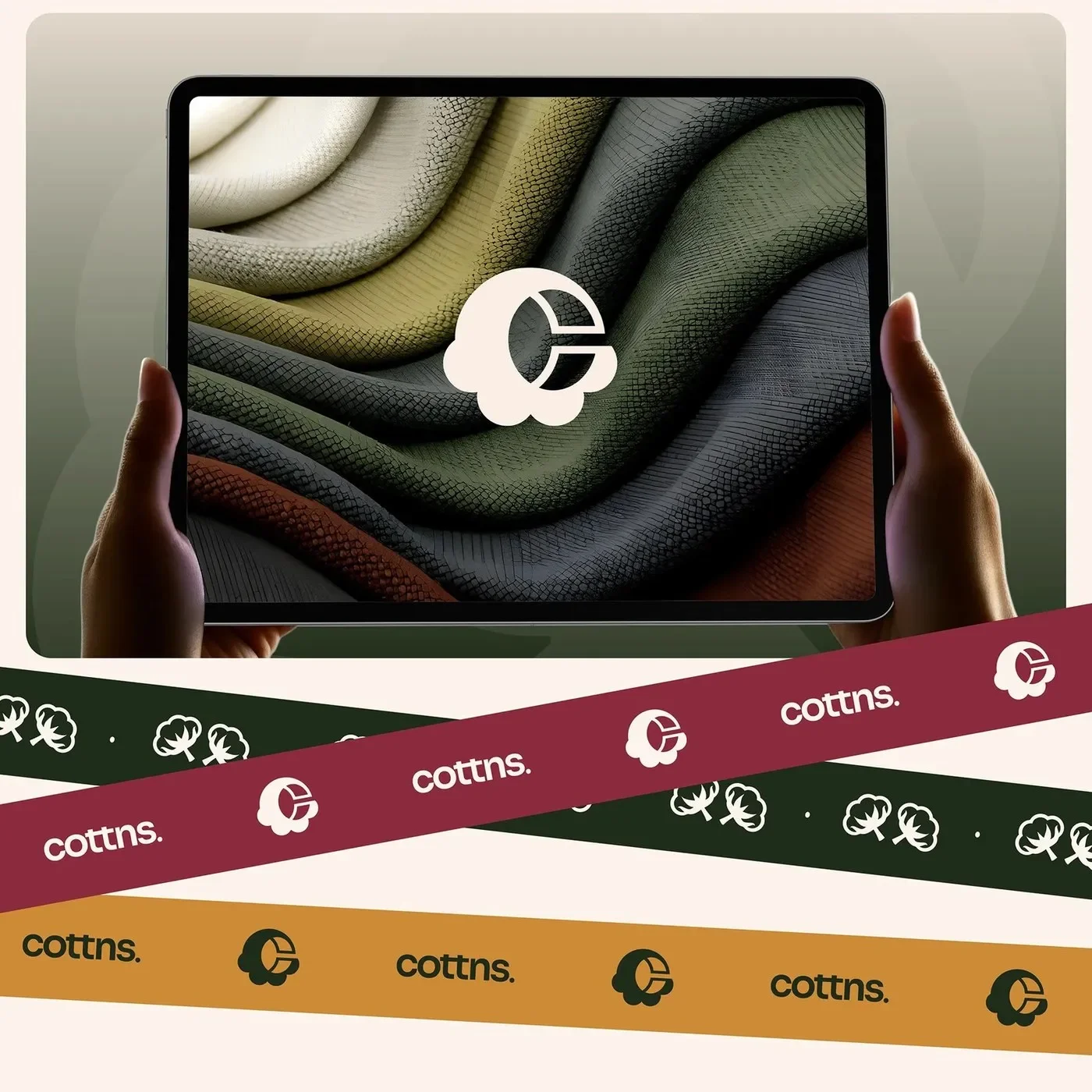 Cottn Visual Identity hero shot — brand identity design by Joshua Oladele