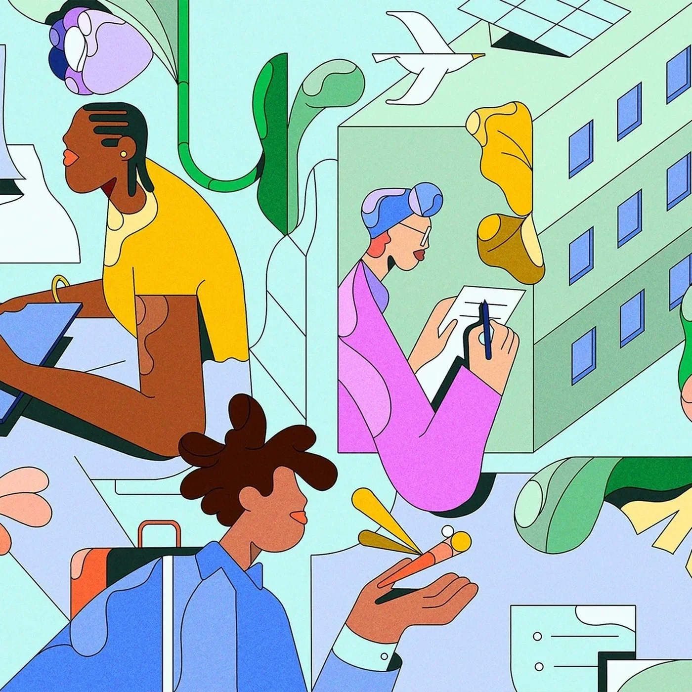 editorial illustration close up