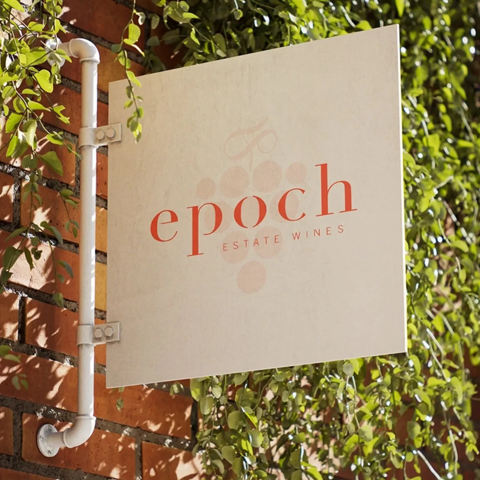 EPOCH WINE branding hero layout mockup