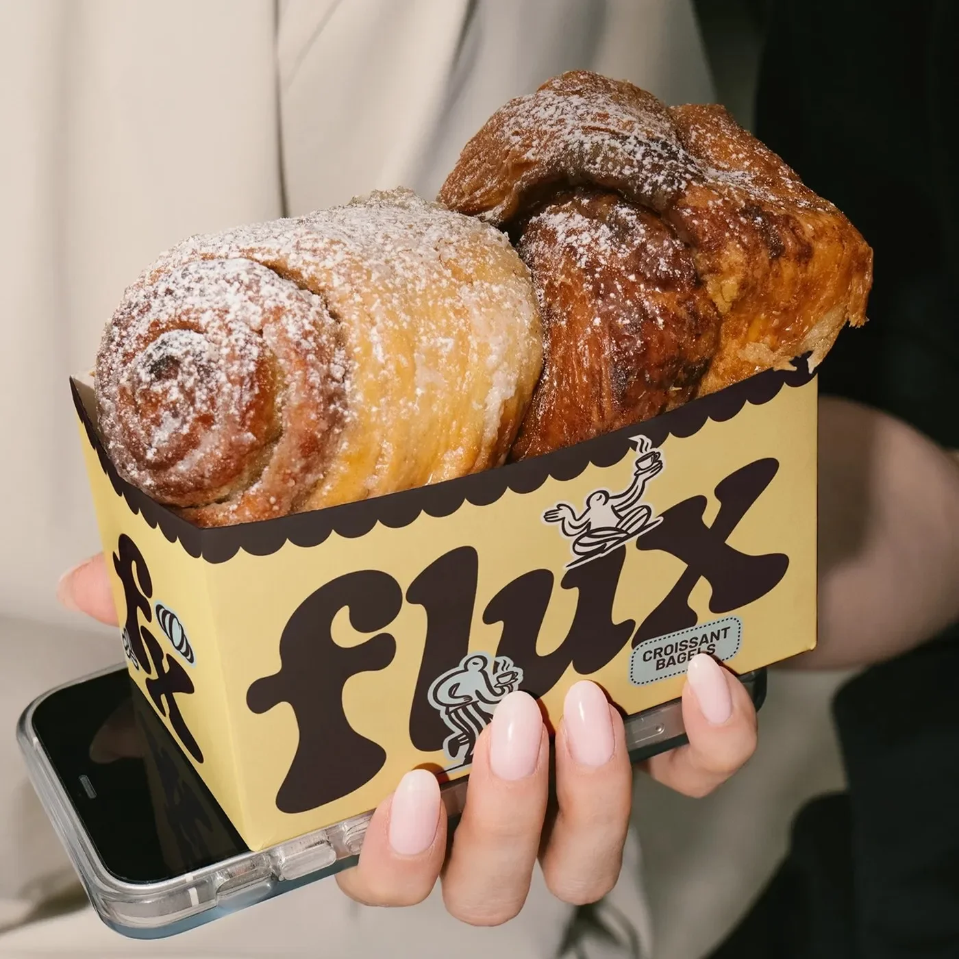 FLUX COFFEE brand identity takeaway cup mockup by ARTSBY EMDE