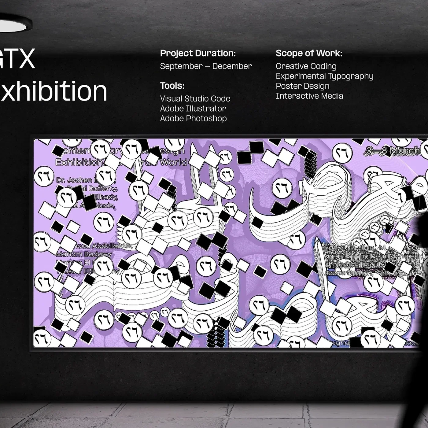 generative type experiments gtx mariam badawy poster design composition
