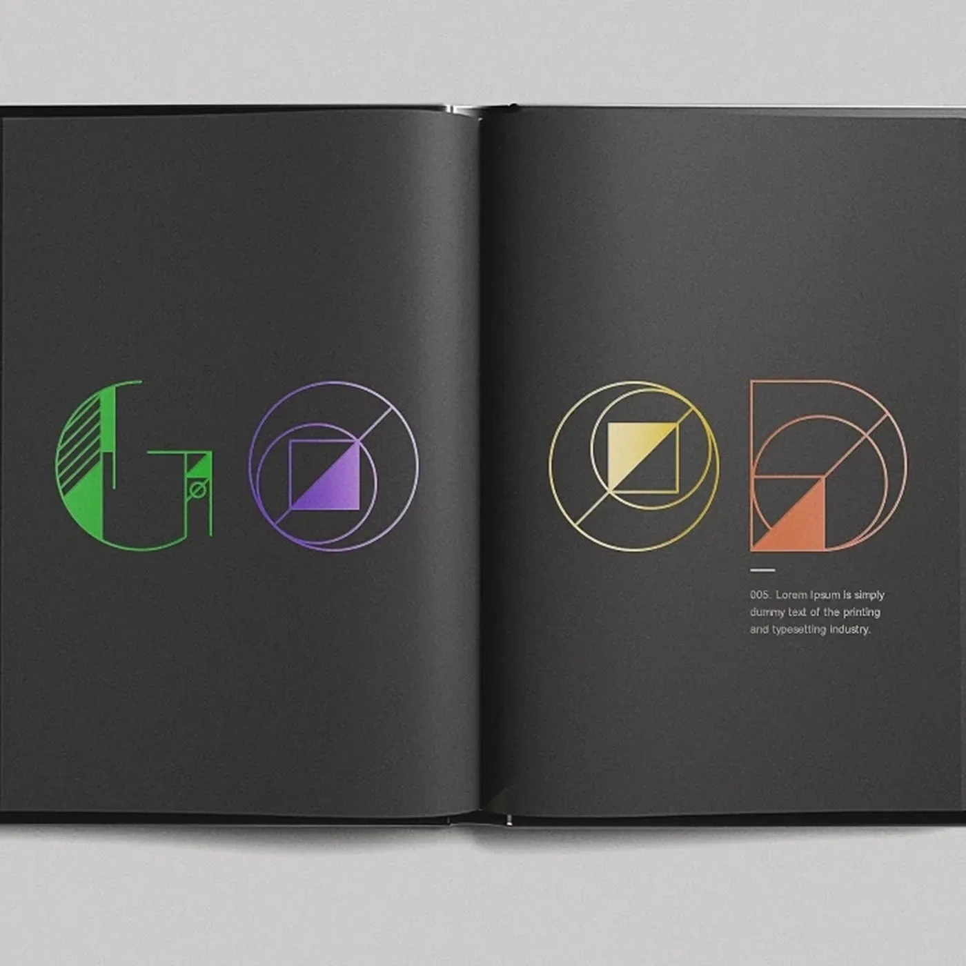 Typography design layout of GEOM Display Typeface.