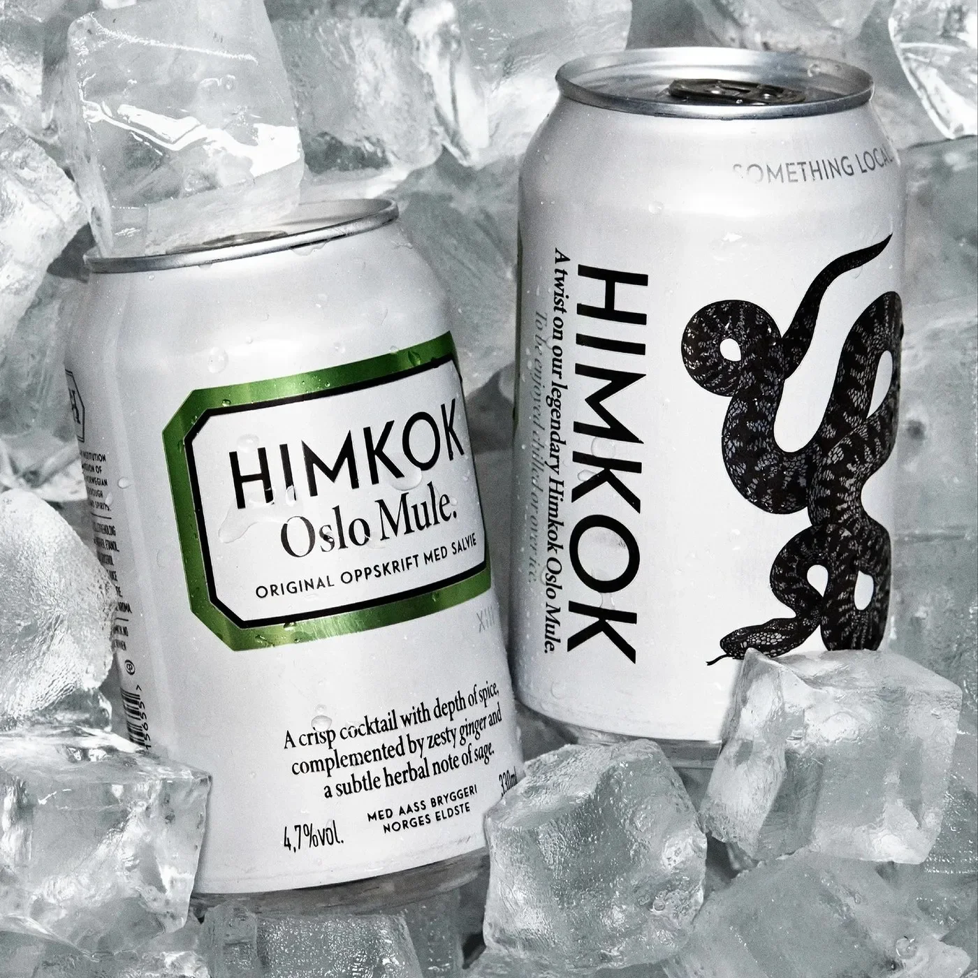 Himkok RTD aluminium cans packaging design system and brand logo by OlssønBarbieri