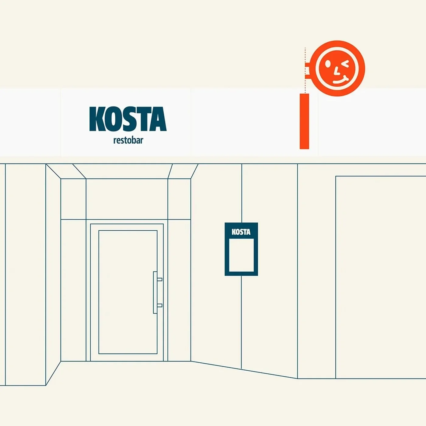 KOSTA hero shot — display typography design by QARAJ ㅤ