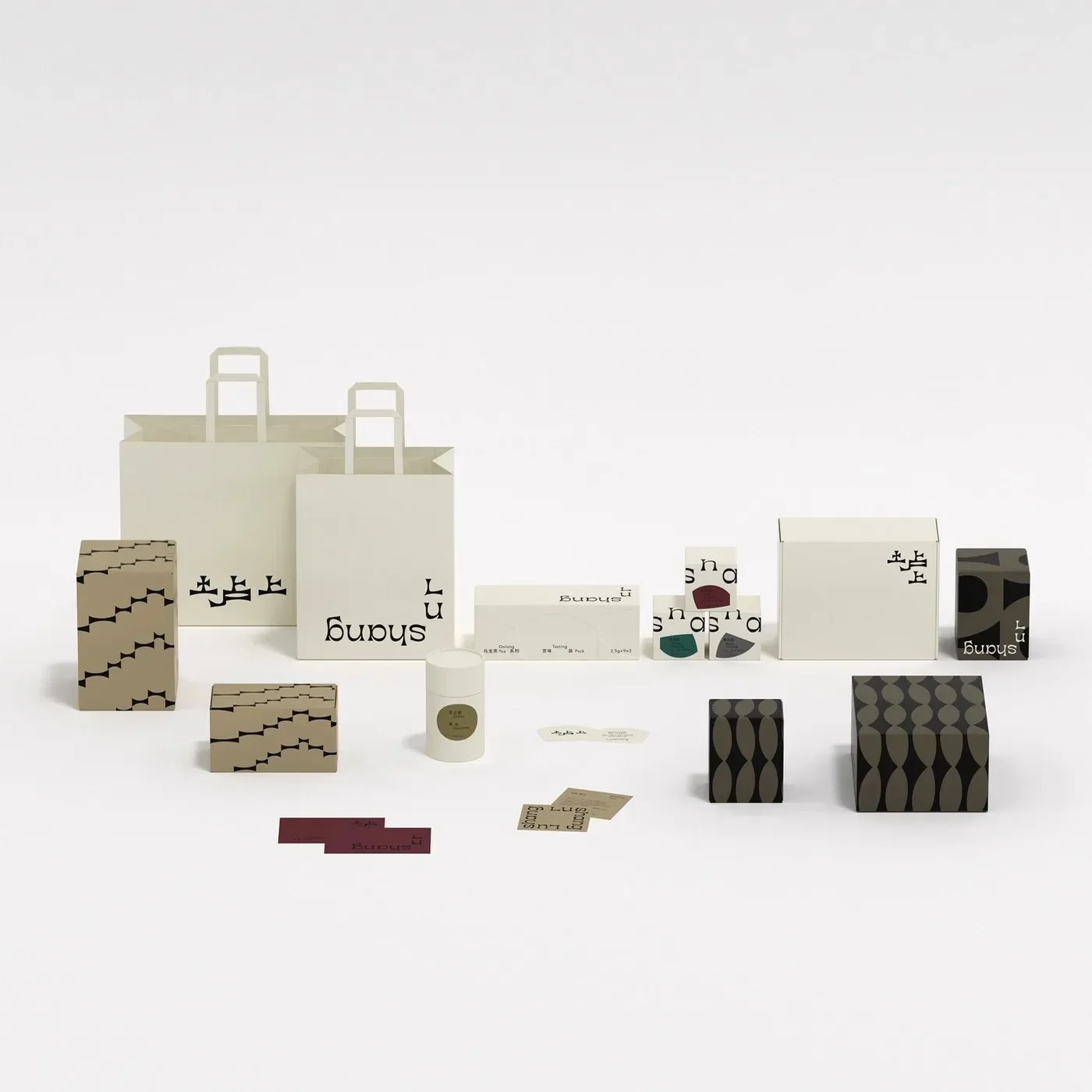 Lushang BRANDING & PACKAGING hero shot — packaging design by taoSTUDIO 张韬