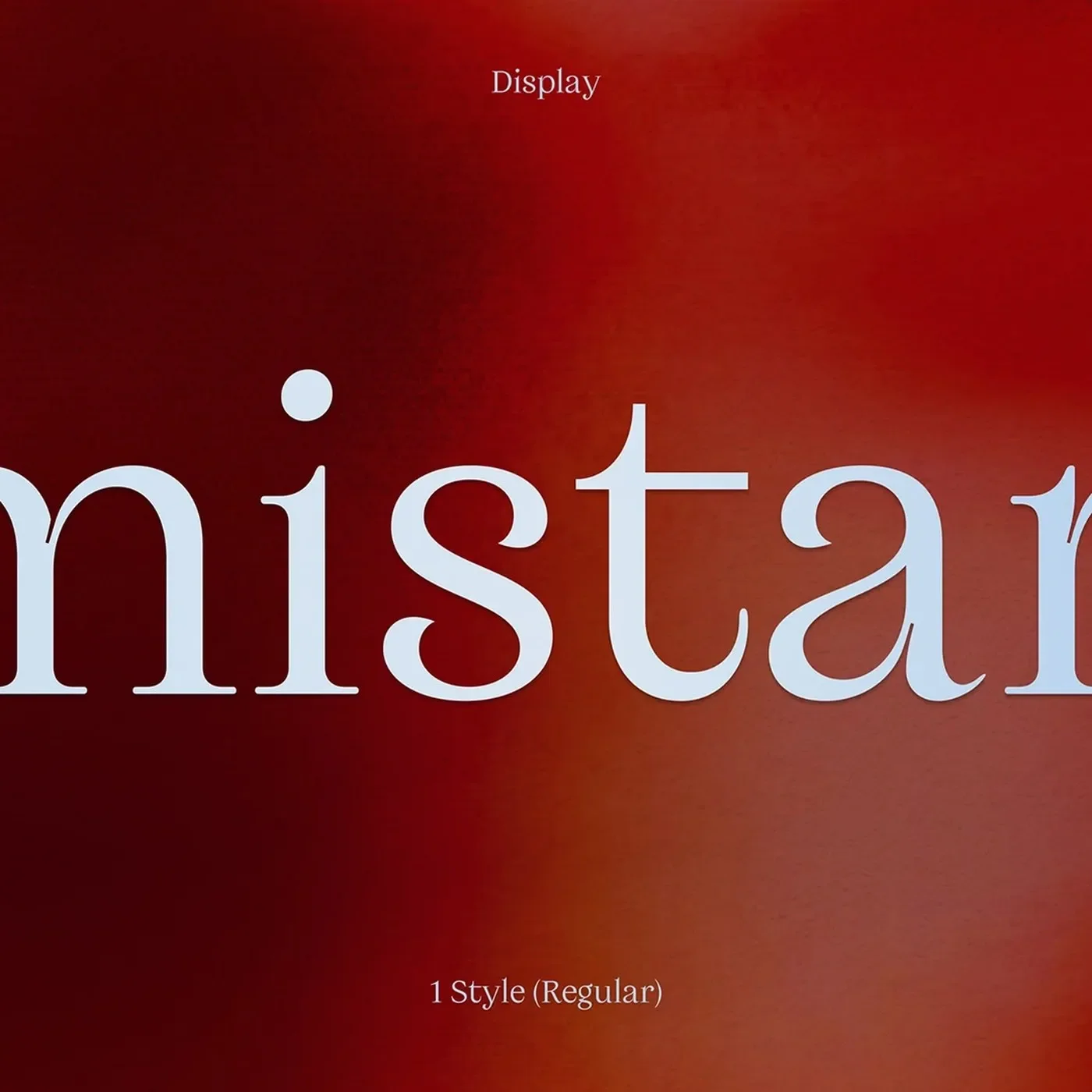 Mistan Display typography design title specimen by thiennhi le