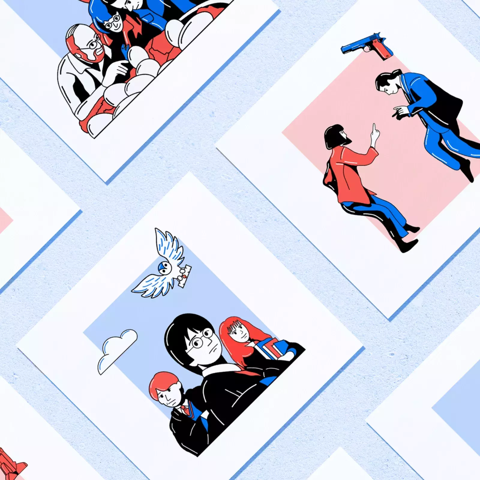 Vintage illustrations of famous movies NFT