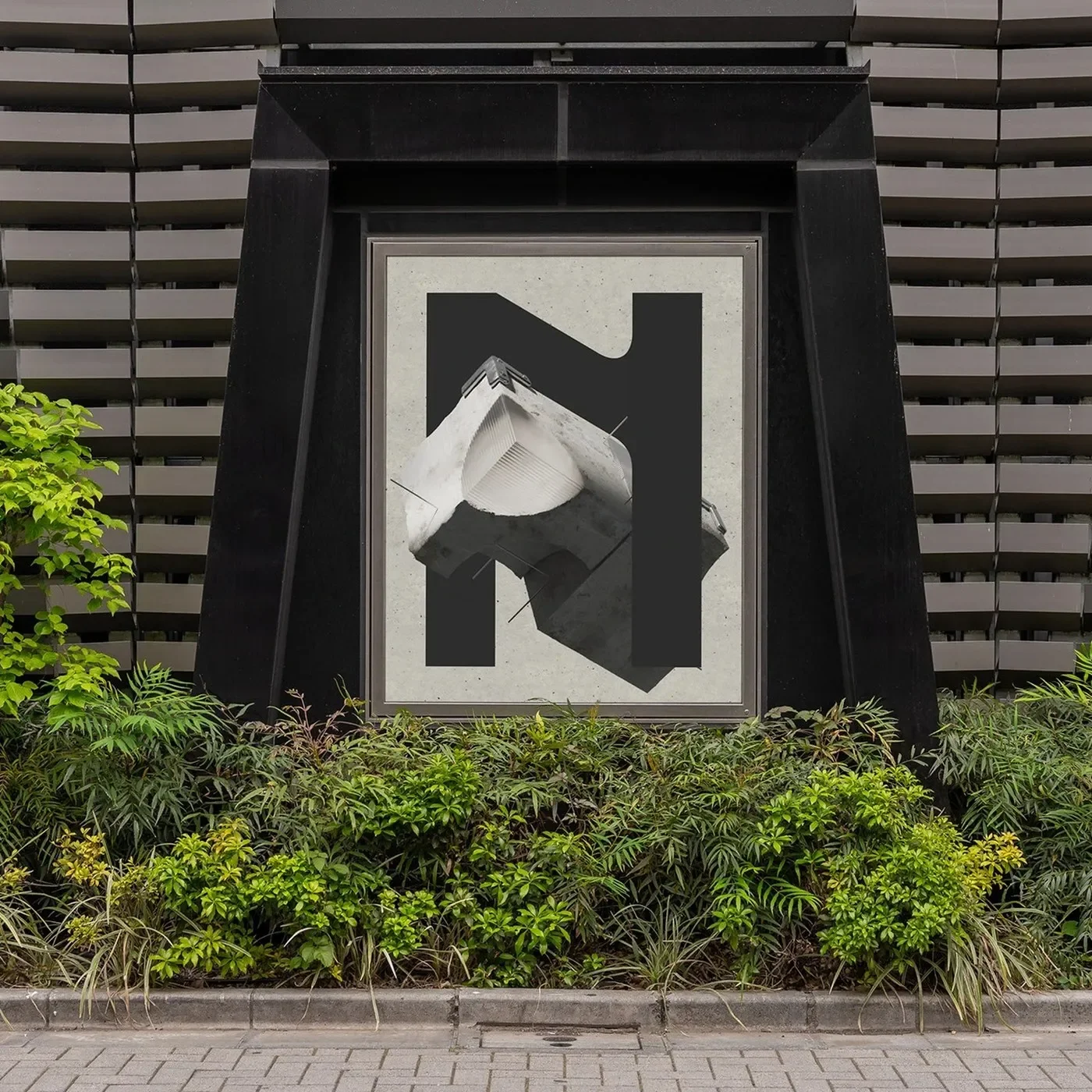 Neckel Studio brutalist visual identity stationery design by Monga Design