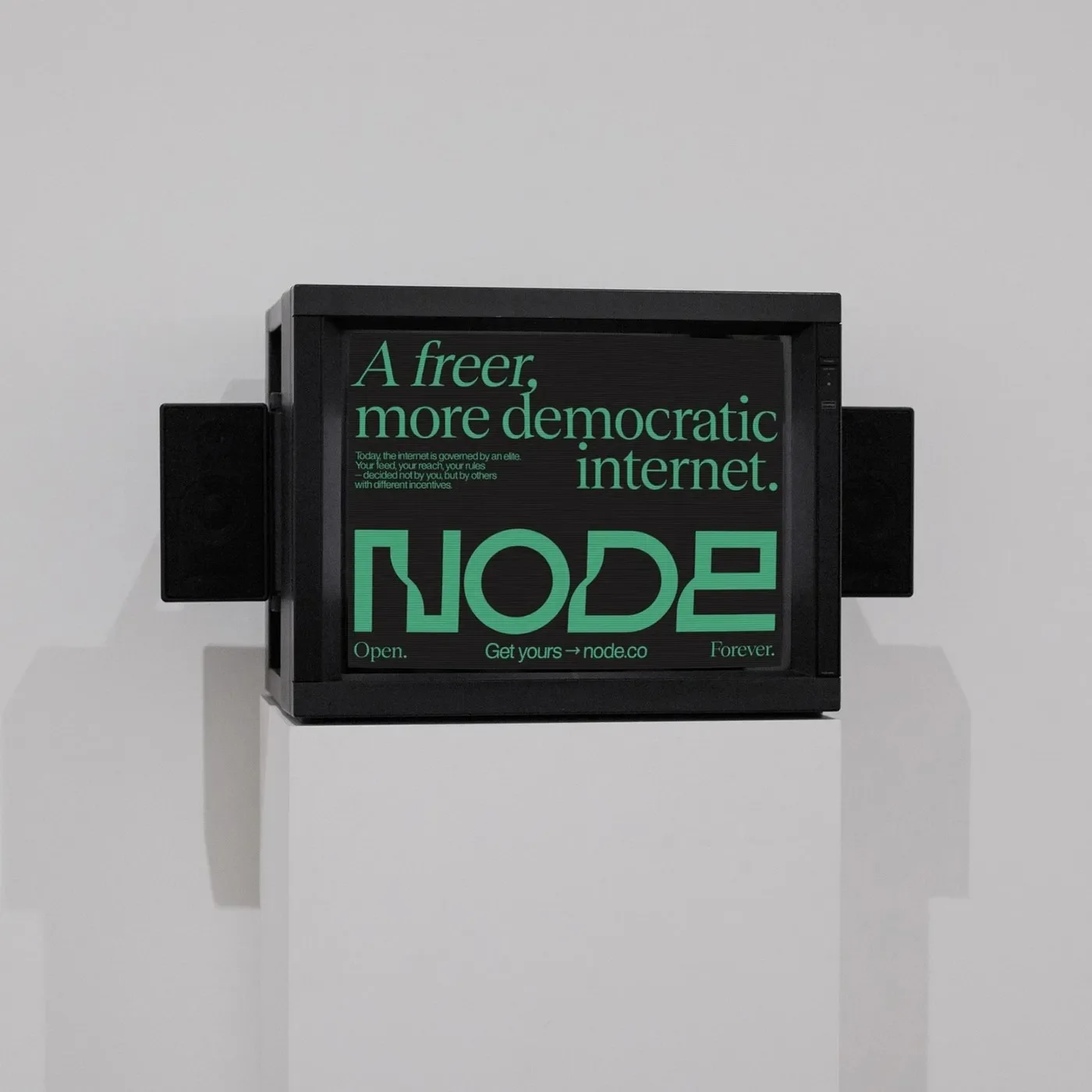 Bold modular brand identity logotype for Node by Brand Brothers