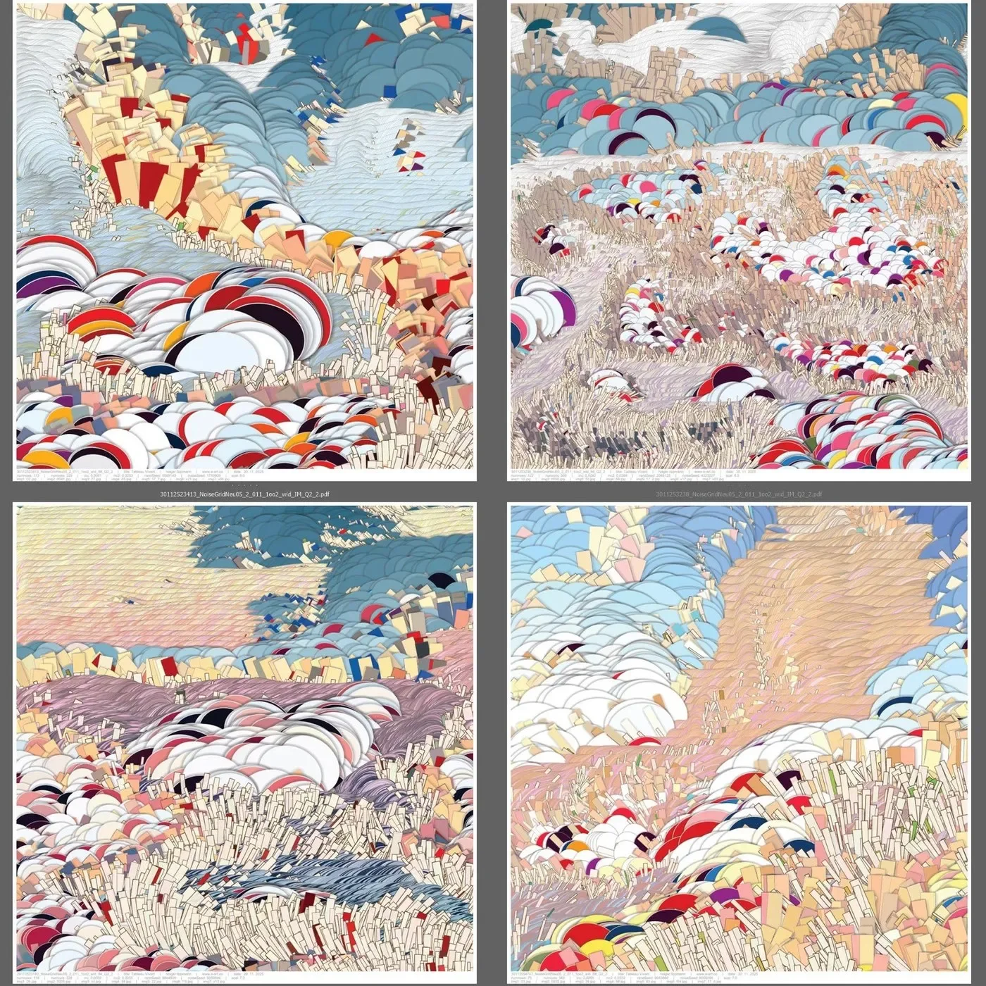 noise-scape 2025 holger lippmann generative artwork showing layered organic terrains