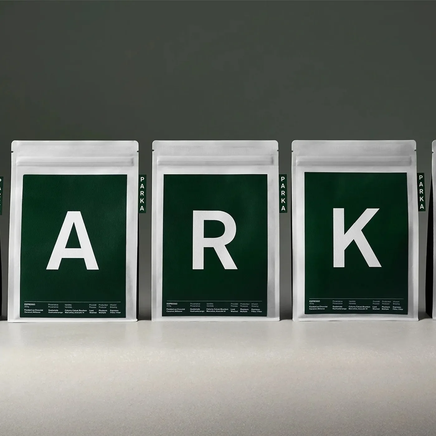 Parka Coffee packaging design label sticker by Paprika Design