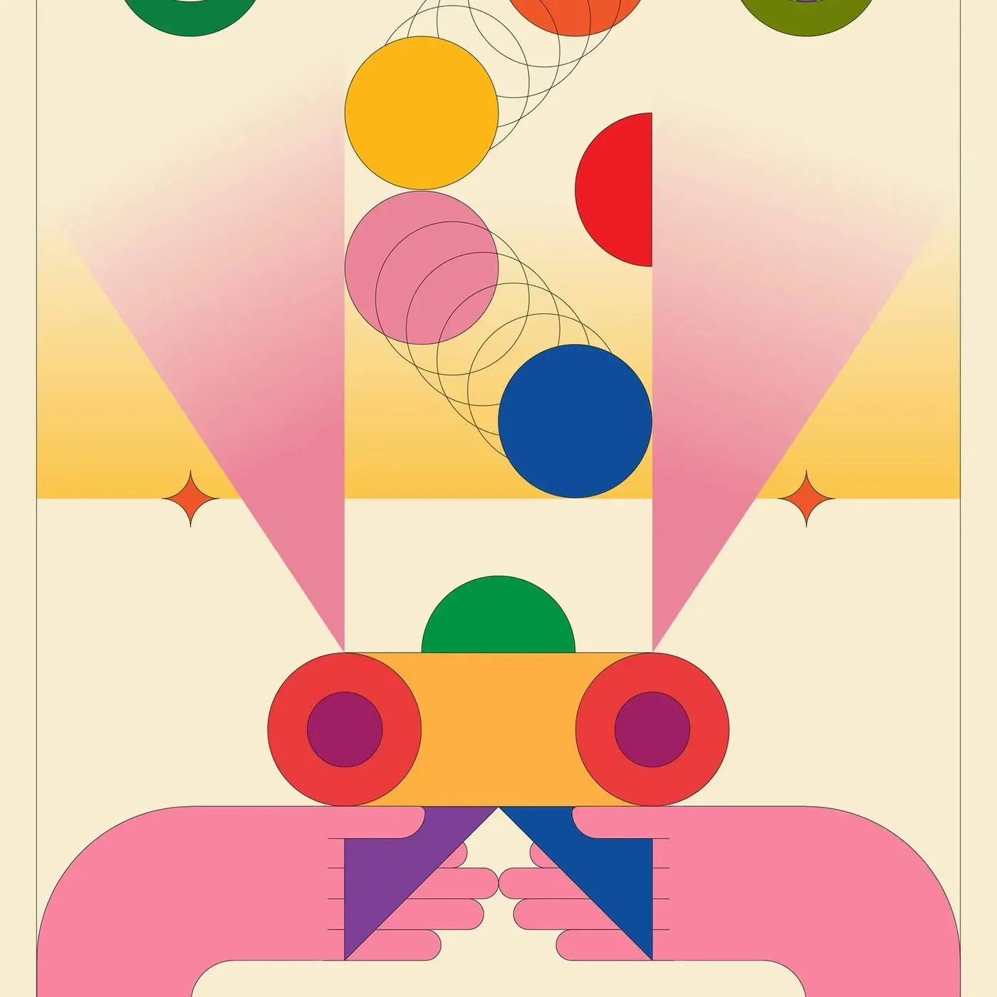 poster design illustration detailing vibrant hues