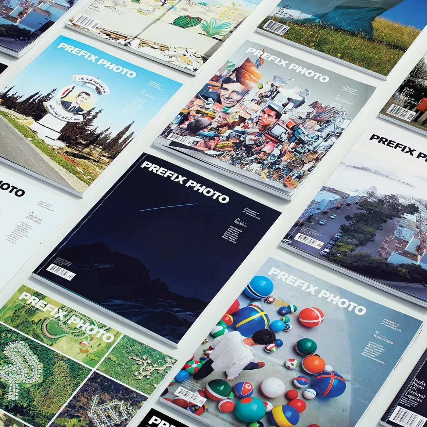 Prefix Photo Magazine editorial design cover spread by Underline Studio